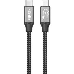 Nördic USB4-152 40Gbps 240W USB C - USB C M-M 1.5m