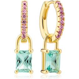 Sif Jakobs Womens 18k Gold Plated Roccanova 18ct Yellow-gold Sterling-silver and Zirconia Drop Earrings 18k gold plated