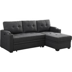 Latitude Run Camron Dark Gray Sofa 83" 3 Seater