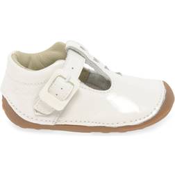 Clarks Girl's Tiny Beat T Prewalkers - White Patent