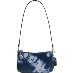 Coach Penn Shoulder Bag With Tie Dye Print - Silver/Midnight Navy