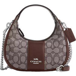 Coach Carmen Mini Crossbody In Signature Jacquard - Sv/Oak/Maple