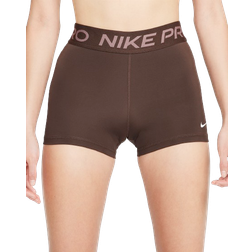 Nike Pro Women's 3" Shorts - Baroque Brown/White