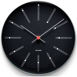 Lumens Bankers Black Wall Clock 8.3"
