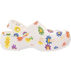 Crocs Classic Platform Clog - Rainbow Daisy