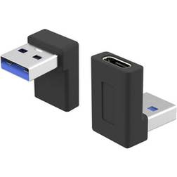 Nördic C-OTG11 3.1 USB A - USB C 90 Degrees Angled Adapter M-F