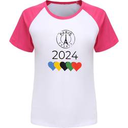 Paris 2024 Short Sleeve Graphic Casual Children T-Shirts