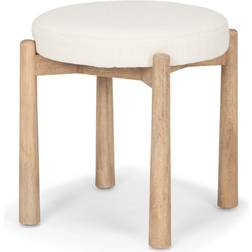 Joss & Main Rebecka Accent Cream/Brown Seating Stool 19.5"