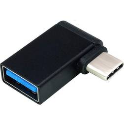 Nördic OTG-C17 3.1 USB A - USB C 90 Degrees Angled Adapter M-F