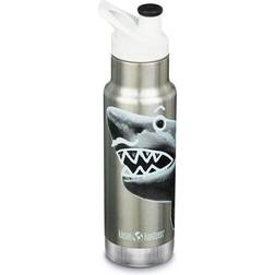 Klean Kanteen Kid's Classic Narrow VI Trinkflasche mit Sport Cap Mr Shark 355ml