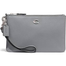 Coach Small Wristlet - Silver/Grey Blue