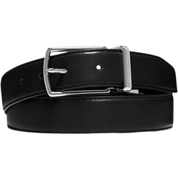 Coach Harness Buckle Cut To Size Reversible Belt, 32 Mm - Black Dark Brown