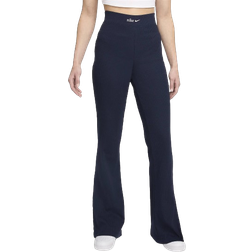 Nike Women's Sportswear High Waisted Ribbed Flared Trousers - Obsidian