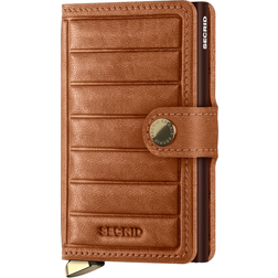 Secrid Mini Emboss Lines Wallet - Cognac