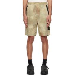 Stone Island Camouflage Shorts - Natural Beige