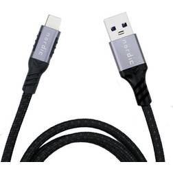 Nördic USBC-N1363 60W 3A 5Gbps 3.2 Gen1 USB A - USB C M-M 1.5m