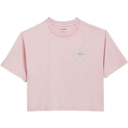 Coach Garment Dye Cropped T-shirt - Dusty Pink