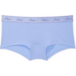 Victoria's Secret Pink Logo Cotton Boyshort Panty - Harbor Blue