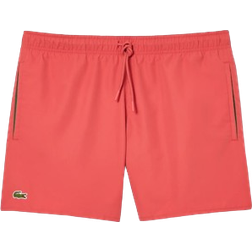 Lacoste Lightweight Monochrome Swim Trunks - Pink/Green