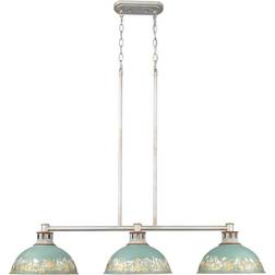 Golden Lighting Kinsley Aged Galvanized Steel Pendant Lamp 10.8"