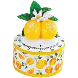 Collections Etc Charming Lemon Floral Kitchen Timer