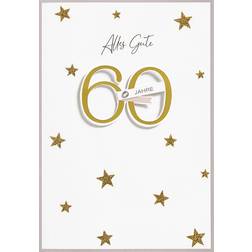 Perleberg Greeting Card 60th Birthday White/Gold