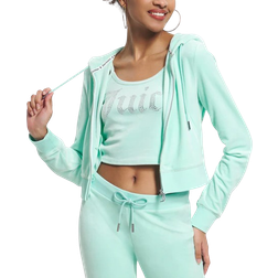 Juicy Couture Og Big Bling Velour Hoodie - Tint Of Mint