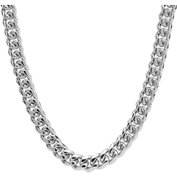 GLD Signature Cuban Chain Necklaces 12mm - White Gold