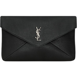 Saint Laurent Cassandre Large Envelope Pouch - Black