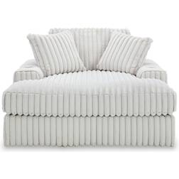 Signature Design by Ashley Stupendous Oversized Chaise White/Gray Sofa 64" 2 Seater