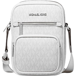 Michael Kors Jet Set Medium Signature Logo Crossbody Bag - Optic White