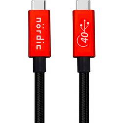 Nordic USB4-253 100W 40Gbps 8K 4.0 USB C - USB C M-M 2.5m