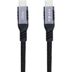 Nordic USB4-201 100W 40Gbps 8K 4.0 USB C - USB C M-M 2m