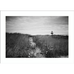 Birch Lane Nantucket Lighthouse White Framed Art 41.2x29.9"