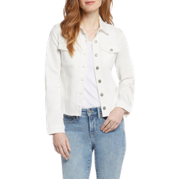 NYDJ Frayed Hem Jacket - Optic White