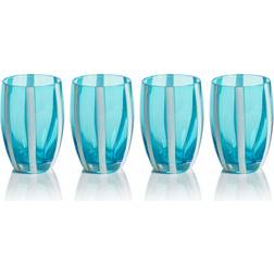 Birch Lane Brasilia Stemless Aqua Blue Drinking Glass 11.16fl oz 4pcs