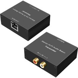 Nördic SGM-129 Cat5e Analog Stereo RCA HI-FI Extender Adapter