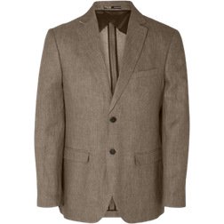 Selected Leinen Blazer - Brownie