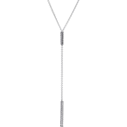 Pandora Timeless Pavé Prism Drop Necklace - Silver/Transparent