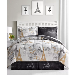 FairField Square Collection Paris Bed Linen Black, Gold, White (264.2x218.4cm)