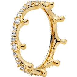Pandora Sparkling Crown Ring - Gold/Transparent