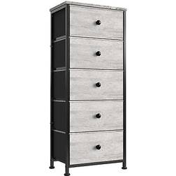 REAHOME Vertical Narrow Dark Taupe Chest of Drawer 17.7x44.1"