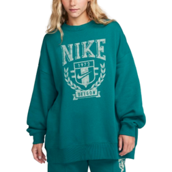 Nike Sportswear Women's Oversized Fleece Crew-Neck Sweatshirt - Geode Teal