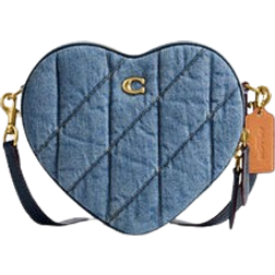 Coach Heart Quilted Shoulder Bag - Brass/Indigo