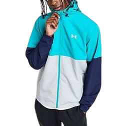 Under Armour Men's Colorblocked Woven Full-Zip Jacket - Circuit Teal/Mod Grey/White