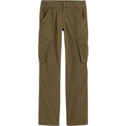 H&M Canvas Cargo Pants - Dark Khaki Green