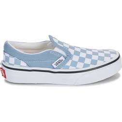 Vans Kid's Classic Slip-On Checkerboard - Dusty Blue