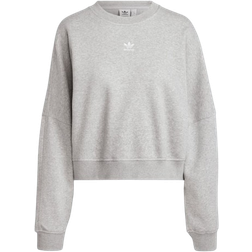 Adidas Women's Originals Essentials Crew Fleece Genser - Medium Grey Heather