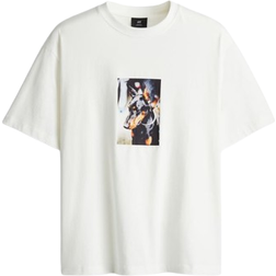 H&M Loose Fit Printed T-shirt - White/Dog