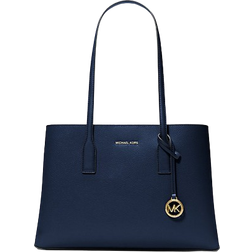 Michael Kors Ruthie Medium Pebbled Leather Tote Bag - Navy